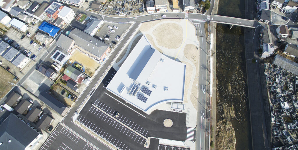 五島市立図書館空撮画像
